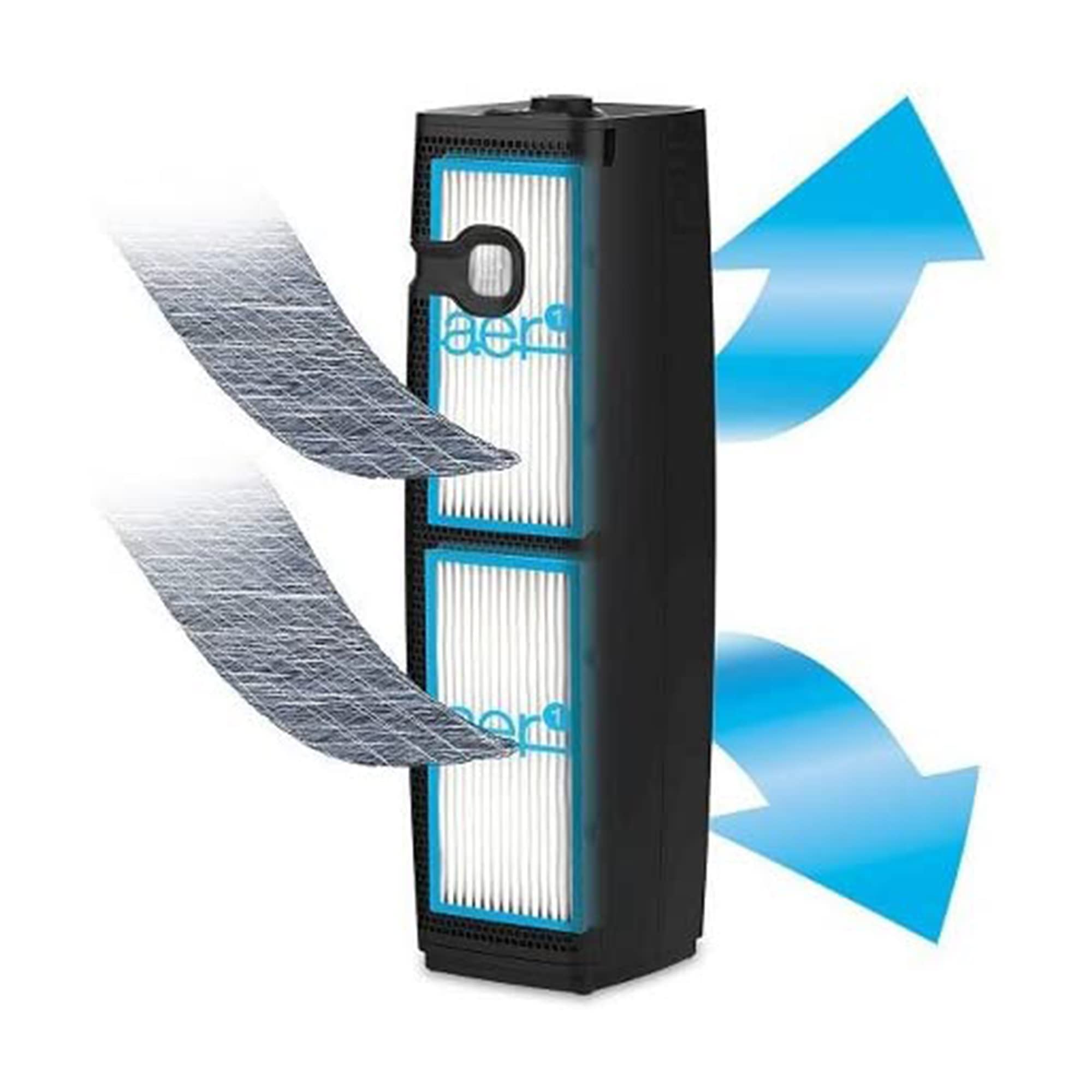 Holmes Hap9425B Aer1 Tower Slim Hepa Air Purifier With Ionizer And Visipure Filter Window And Filter Life Indicator Dial For Sma