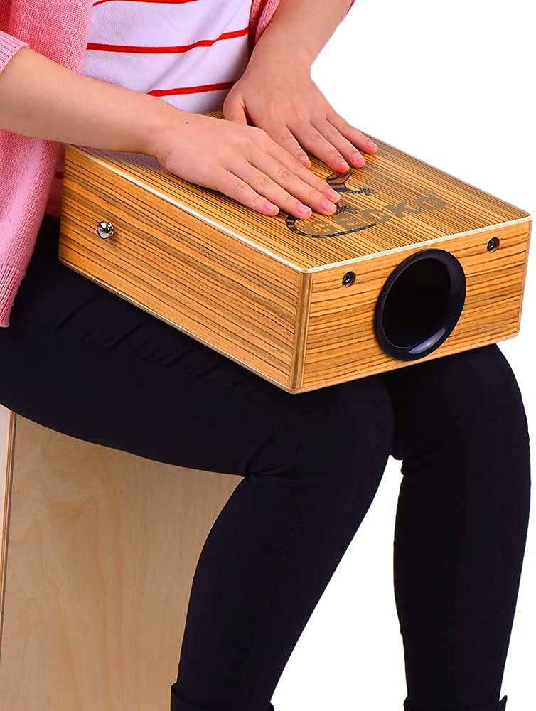 Gecko Travel Cajon Box Drum Wooden Percussion Box Musical Instrument Cajon Box Drum Basic Box Drum With Carrying Bag