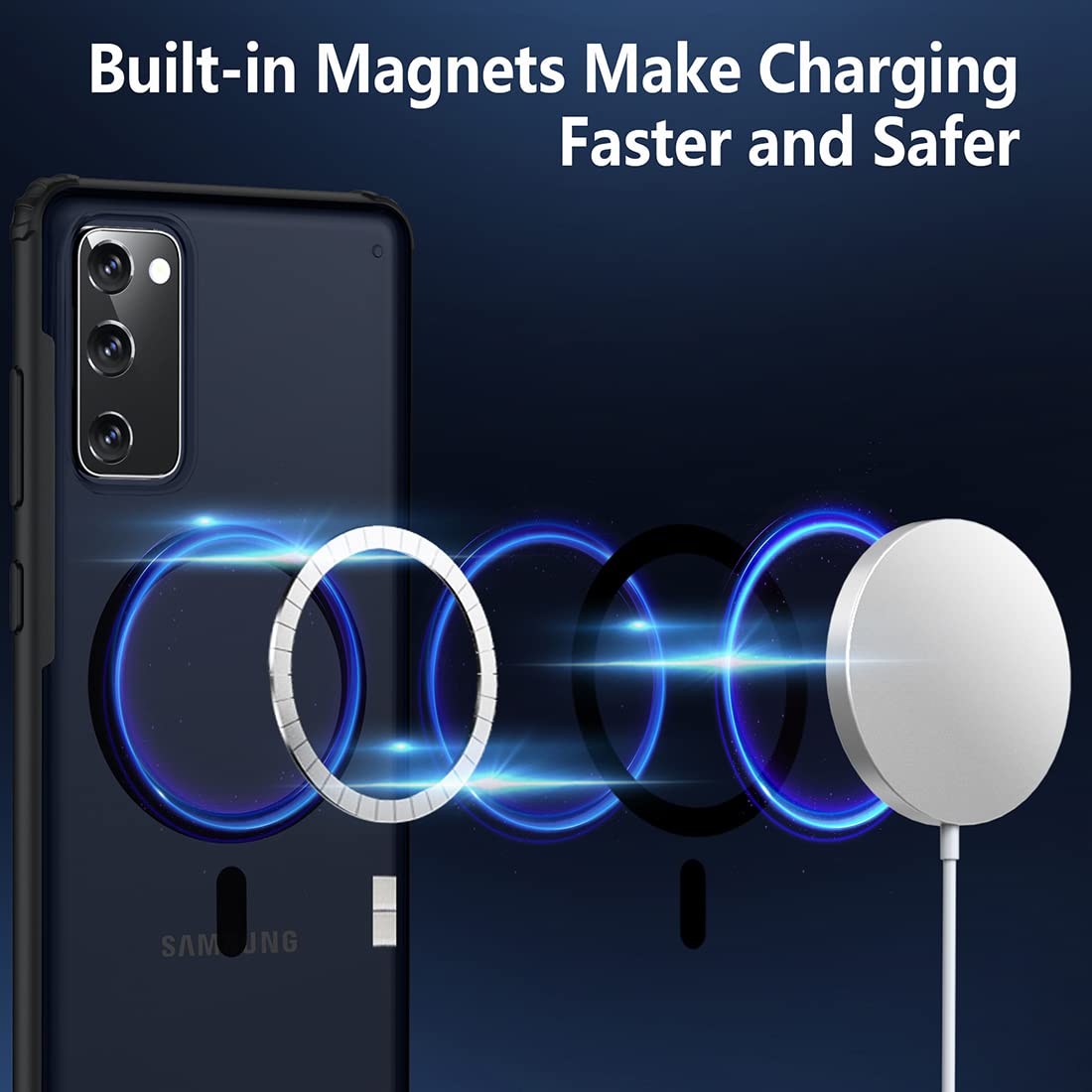 Tianniuke Magnetic Case For Samsung Galaxy S20 Fe 5G, Translucent Matte Anti Fingerprint,Compatible With Magsafe,Slim Fit Shockp