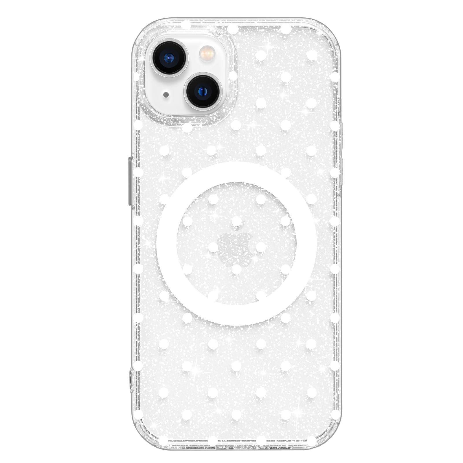 Hython for iPhone 14 Case & iPhone 13 Case Cute Polka Dot Aesthetic Design Simple Cover, Thin Slim Anti-Scratch Soft TPU Bumper 