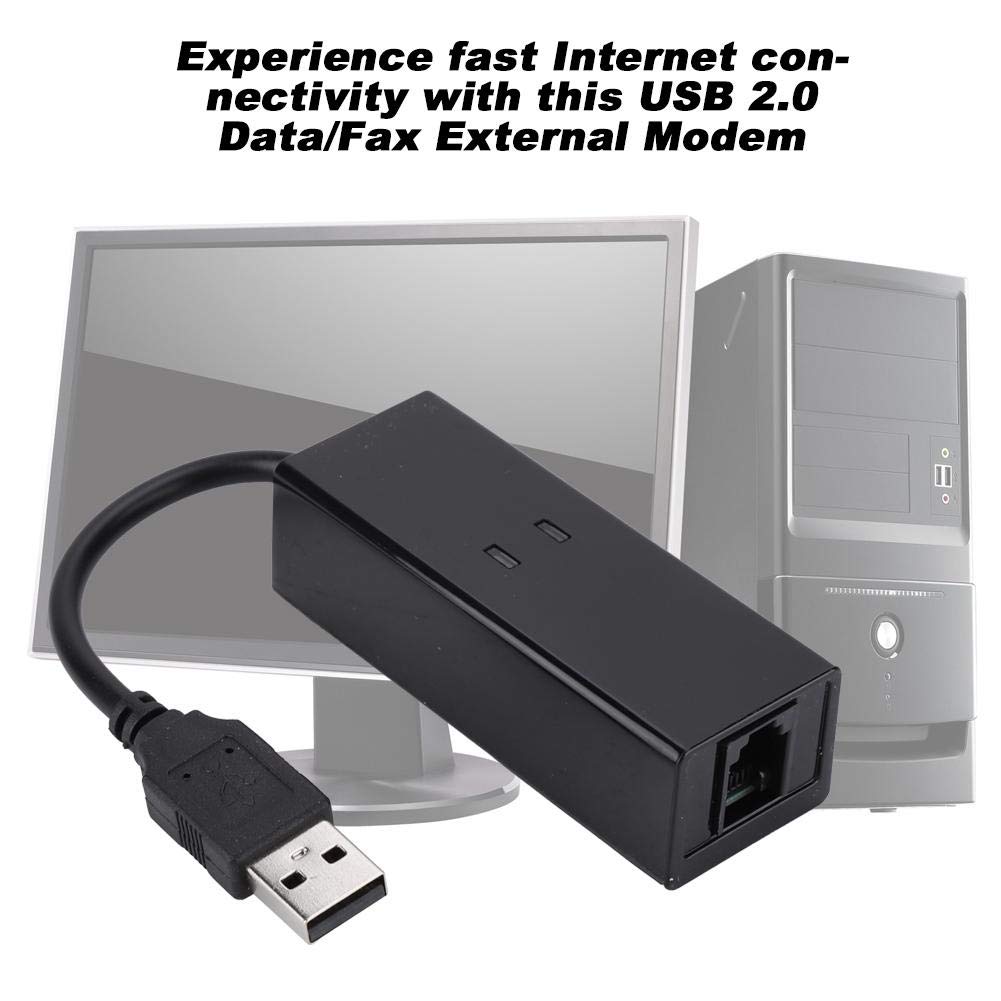56K Usb Modem External Rj11 To Usb Adapter, V.92 Dial Up Fax Modem Multifunctional Data Modem For 64Bit Win10/Win8.1/Win8/Win7