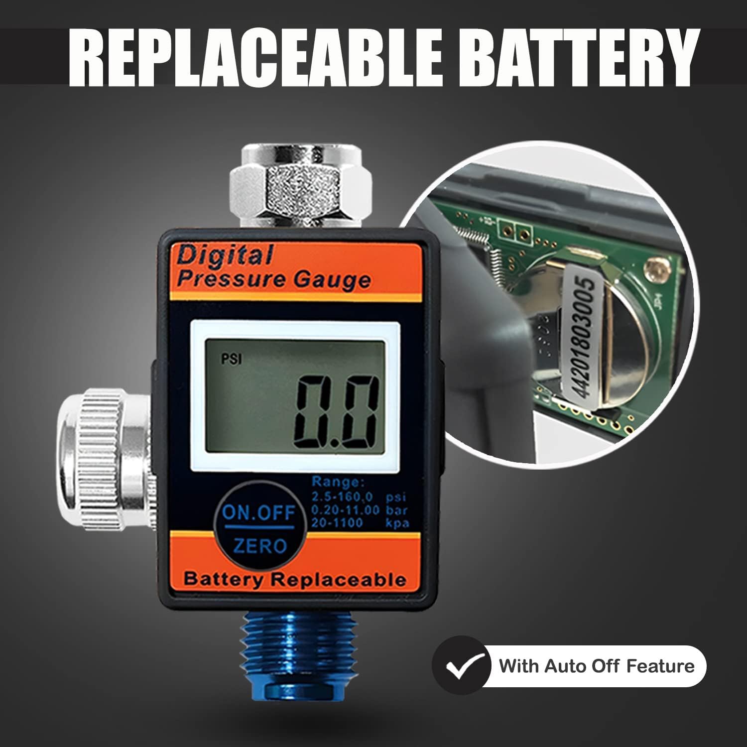 Le Lematec Air Compressor Regulator Valve With Digital Pressure Gauge, For Precise Control In Air/Pneumatic Tool, Spray Painting