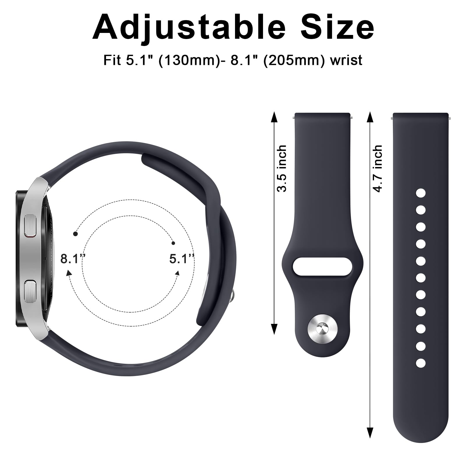 Meliya Bands For Gizmo Watch 3 2 1 Replacement Bands, 20Mm Quick Release Soft Silicone Sport Replacement Watch Strap For Verizon