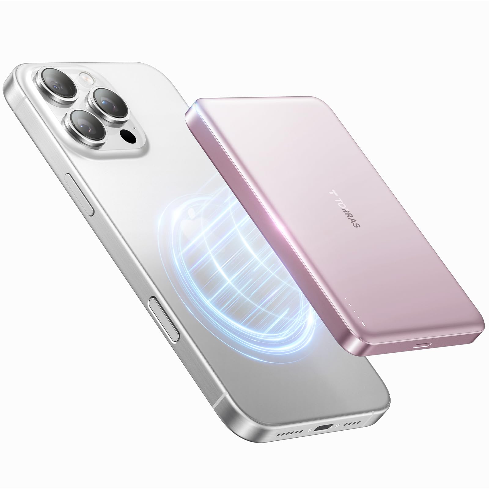 TORRAS MiniMag Power Bank,Ultra-Slim 10,000mAh Magnetic Wireless Portable Charger, 22.5W Fast Charging iPhone Air MagSafe Batter