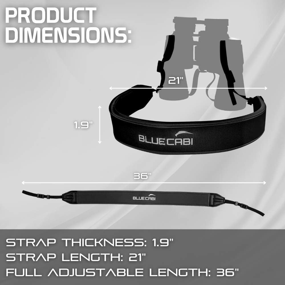 Bluecabi Neoprene Neck Shoulder Strap For Cameras And Binoculars   Comfortable Adjustable Fit For Men And Women With Anti Slip M