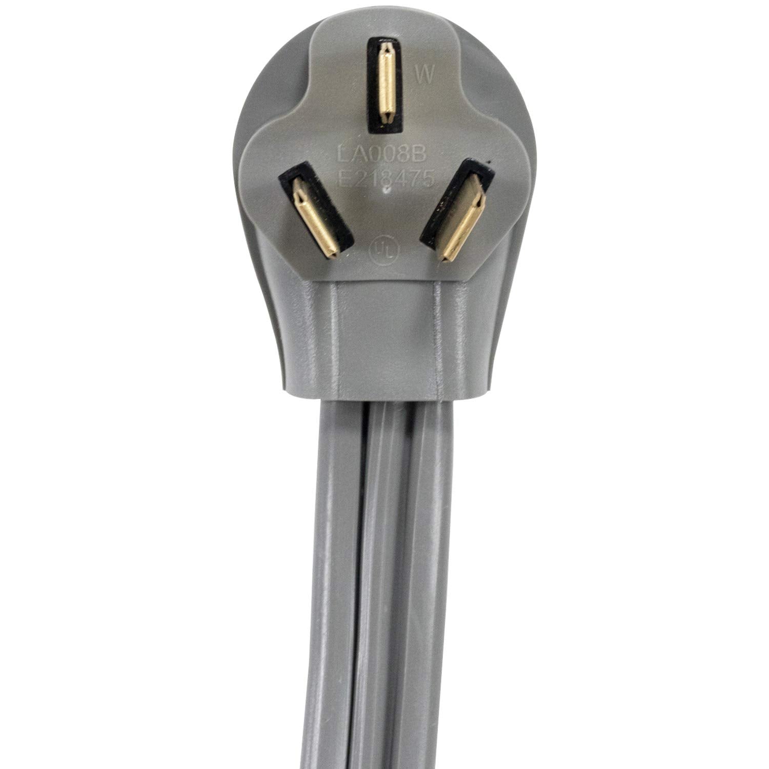 Certified Appliance Accessories 40 Amp Appliance Power Cord, 3 Prong Range Cord, 3 Wires With Open End Connectors, 4 Feet, Copper Wire