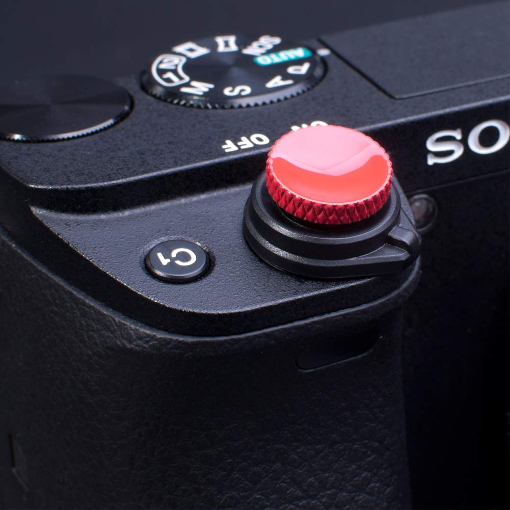 Vko Camera Soft Release Shutter Button Cap For Zv 1 Zv1 Rx100M7 Rx100M6 Rx100M5 Rx100M4 Rx100M3 A6000 A6100 A6300 A6400 A7R A7S A7 Flat Surface Cameras Shutter Button Red(2 Pack)