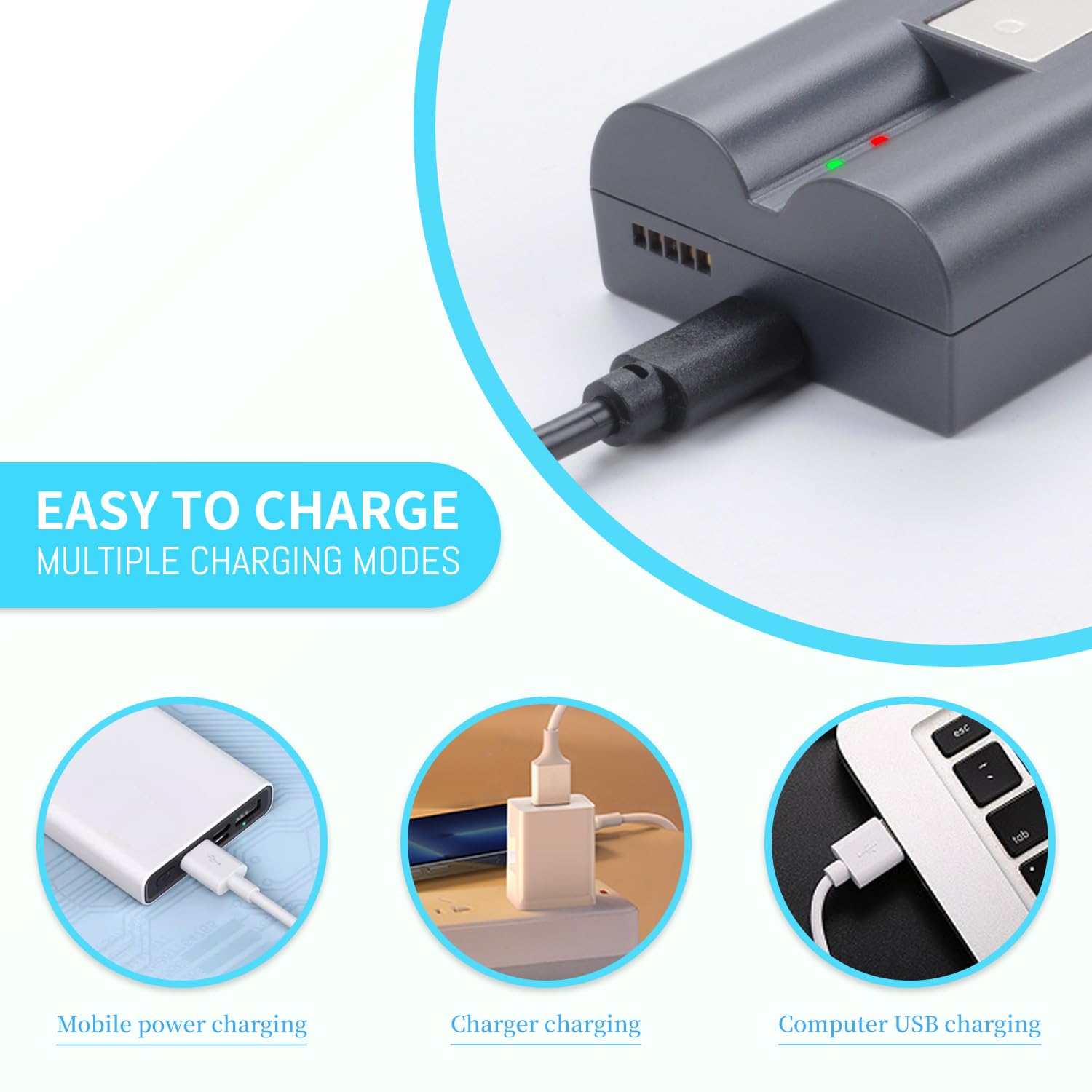 2 Packs 6040Mah Rechargeable V4 Battery With Usb Charger Station For Ring Doorbell Camera 2/3/4, Spotlight Camera And Stick Up C