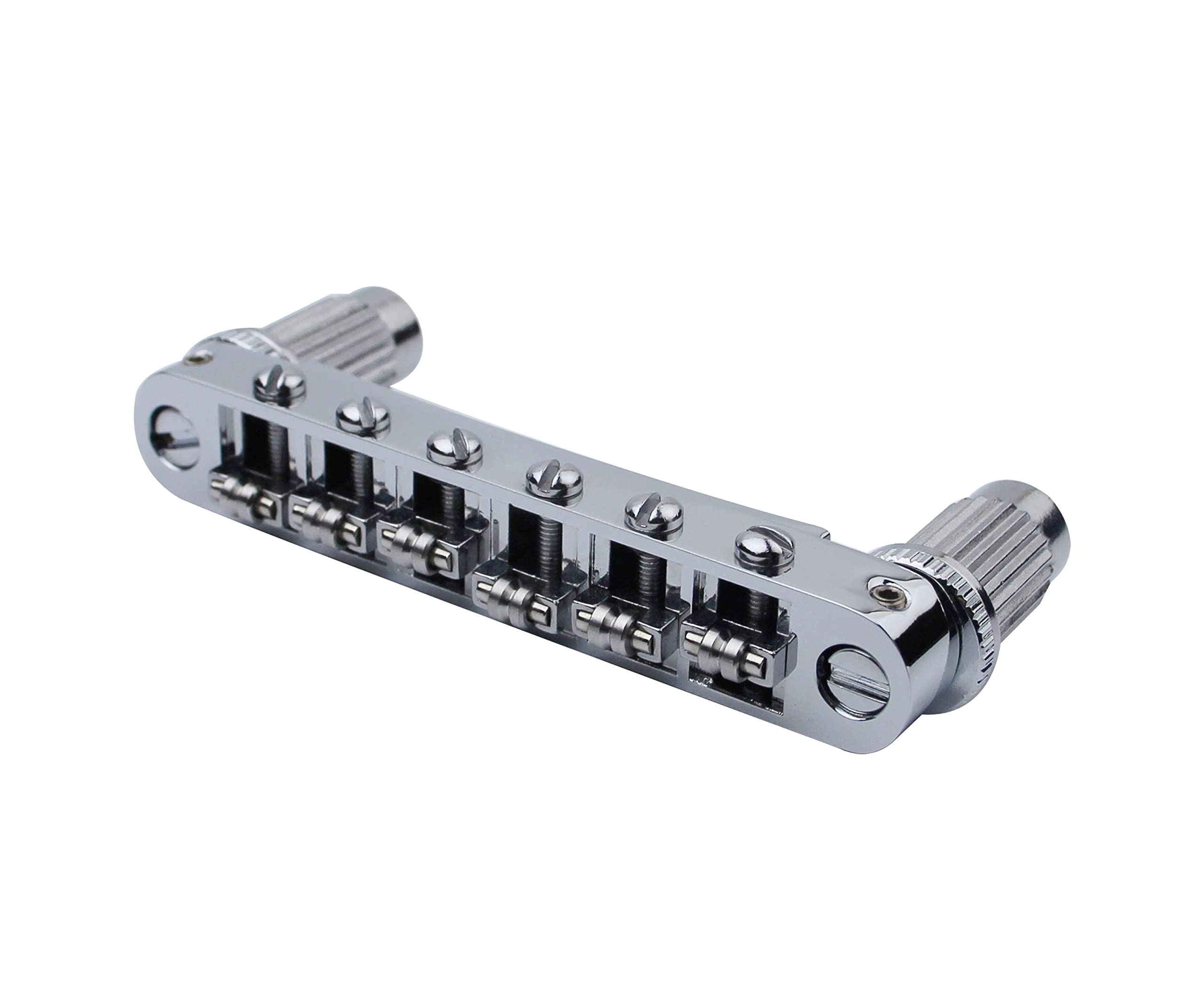 Guyker Lp Guitar Tune-O-Matic Roller Saddle Bridge Gm005 + Vintage Tp-6 Tailpiece Stop Bar Lock Combo Replacement Compatible Wit