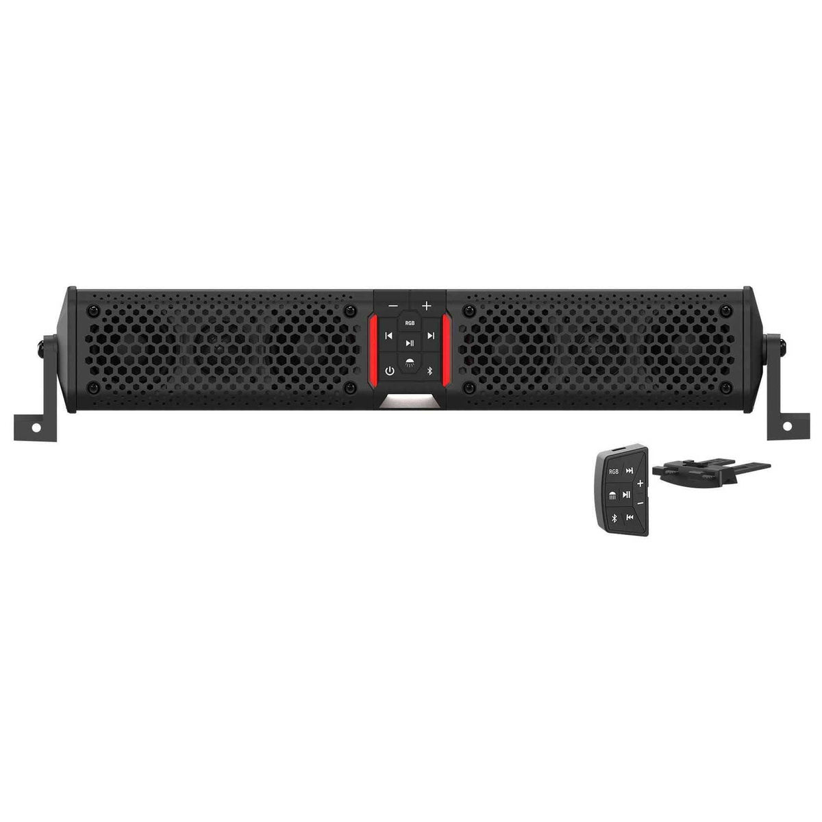 Wet Sounds Stealth Xt 6-B - All-In-One Ip67 Weatherproof 300-Watt Amplified Bluetooth 6-Speaker Soundbar With Remote - Black