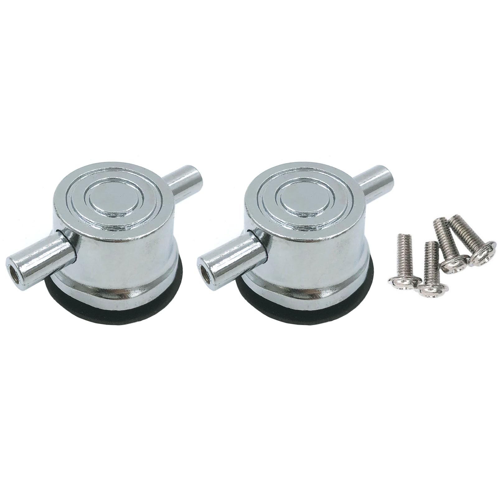 TUOREN 2Pcs Double End Tom Drum Lugs with Screws Rubber Gaskets, Metal Tom Snare Drum Lugs Replacement Parts Drum Set Hardware A