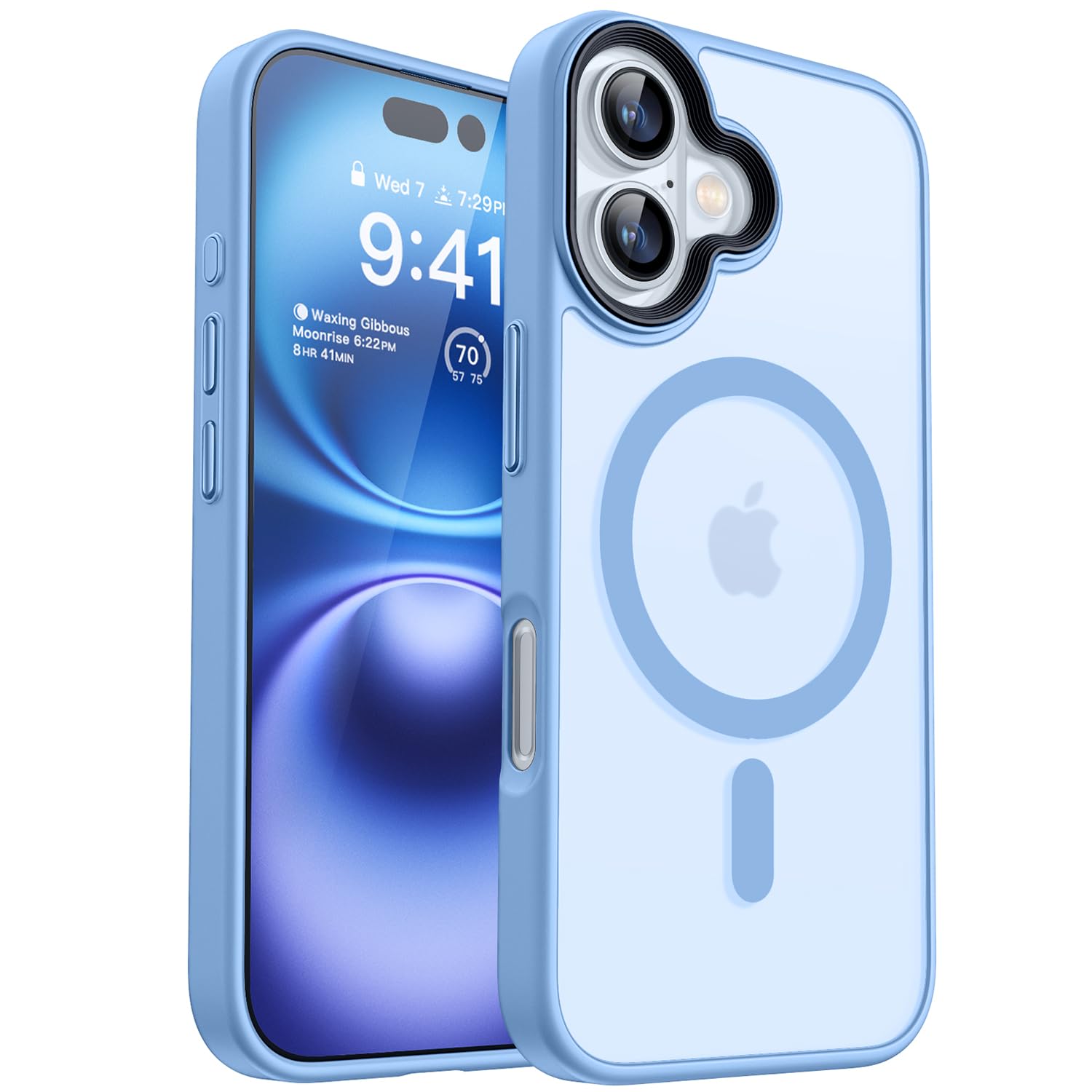 Canshn Magnetic For Iphone 16 Case [Compatible With Magsafe & Mil Grade Drop Tested] Slim Translucent Matte Cover, Anti Scratch