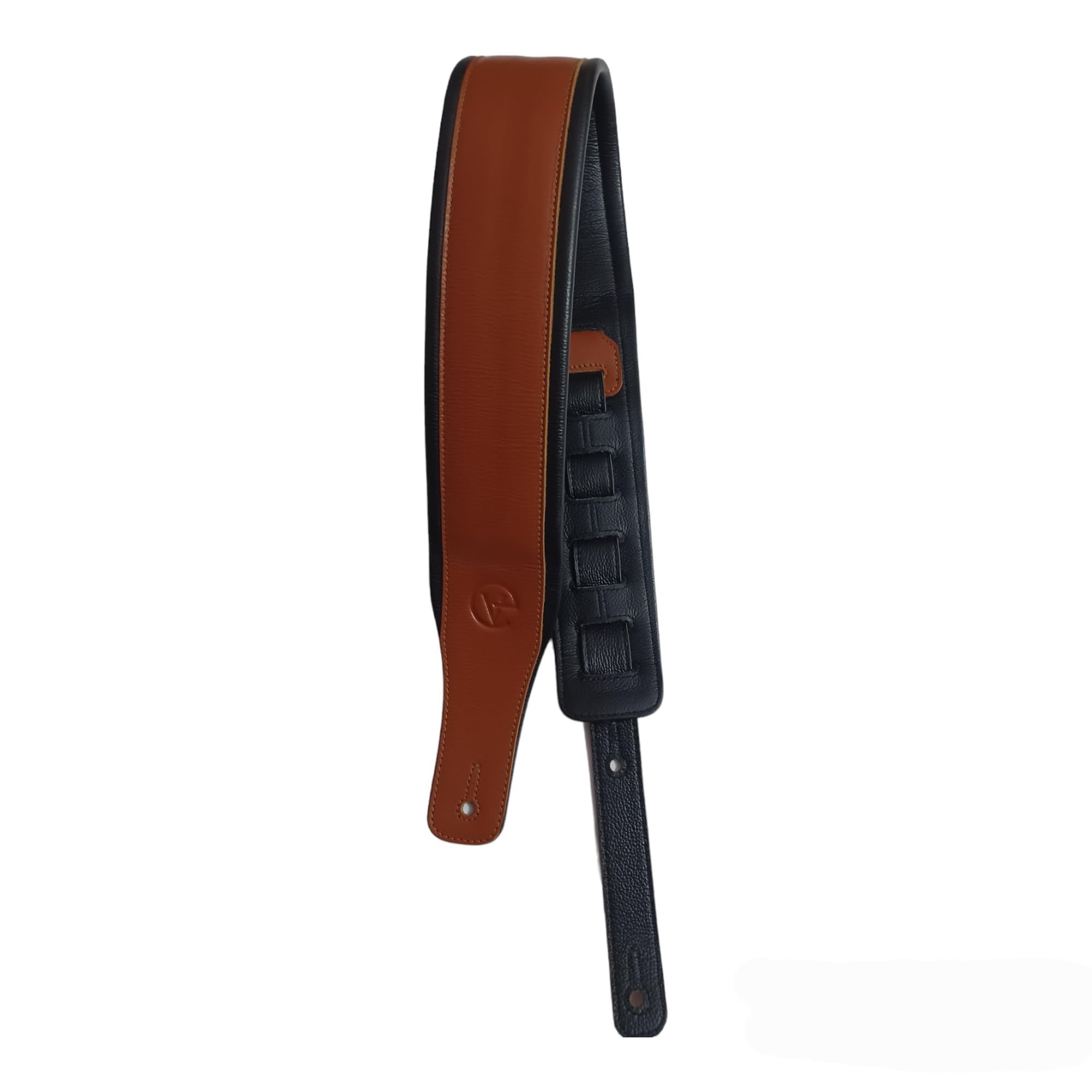 Ve CREATION 3Inch Wide Leather Guitar Strap for Bass, Electric, Acoustic, & Heavy Guitars | Soft Padded & Adjustable | (VEG006