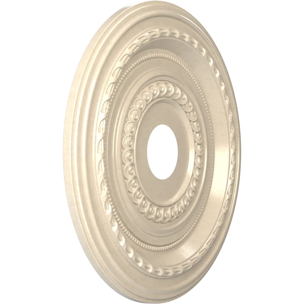 Ekena Millwork Cmp19Coepe Cole Thermoformed Pvc Ceiling Medallion (Fits Canopies Up To 5 1/8), 19Od X 3 1/2Id X 1P, Universal Me