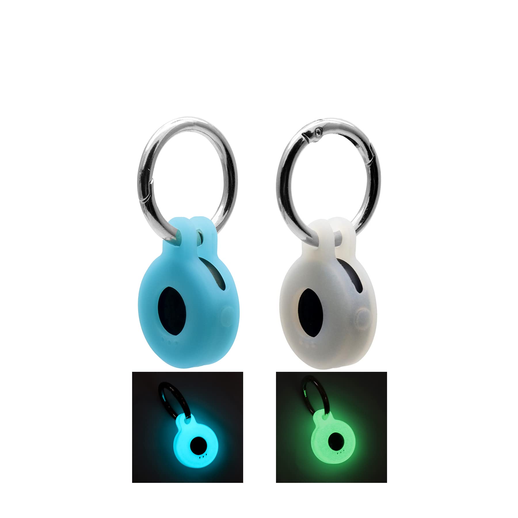 Case For Tile Sticker (2022) 2 Pack. (Glow In Dark)Small Bluetooth Tracker Cover, Protective Holder For Key Remote Finder And It