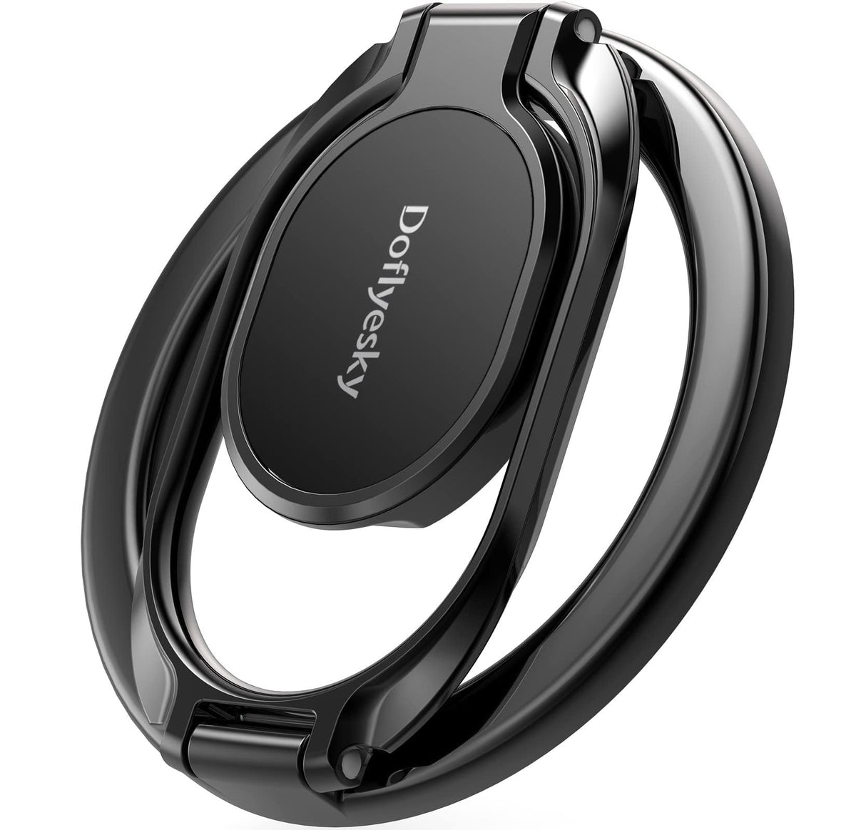 Doflyesky Magnetic Phone Ring Holder With Magsafe, Double Adjustable Gym Finger Ring Grip And Stand, Removable Phone Grip Holder