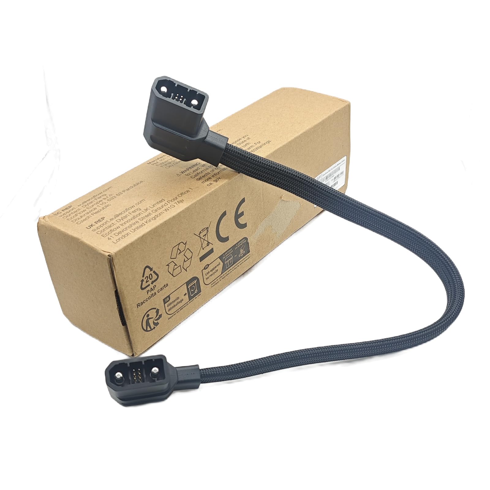 Extra Battery Connection Cable Compatible with Delta Max, Delta 2, Delta 3 (Plus/1500) & Wave 2/3 -Generator Power Cord, 20 Inch