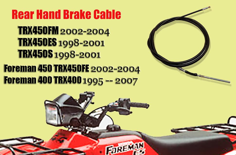 Trx 450 Rear Hand Brake Cable Replace For Honda Foreman 450 400 Trx 450 Trx450Es Trx450Fe Trx450Fm Trx450S Trx400 1998 2004