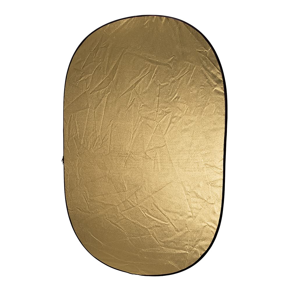 Fotodiox 40X60In 5 In 1 Collapsible Reflector Panel With Bag For Photography And Video   Black, Gold, Silver, Translucent, And W