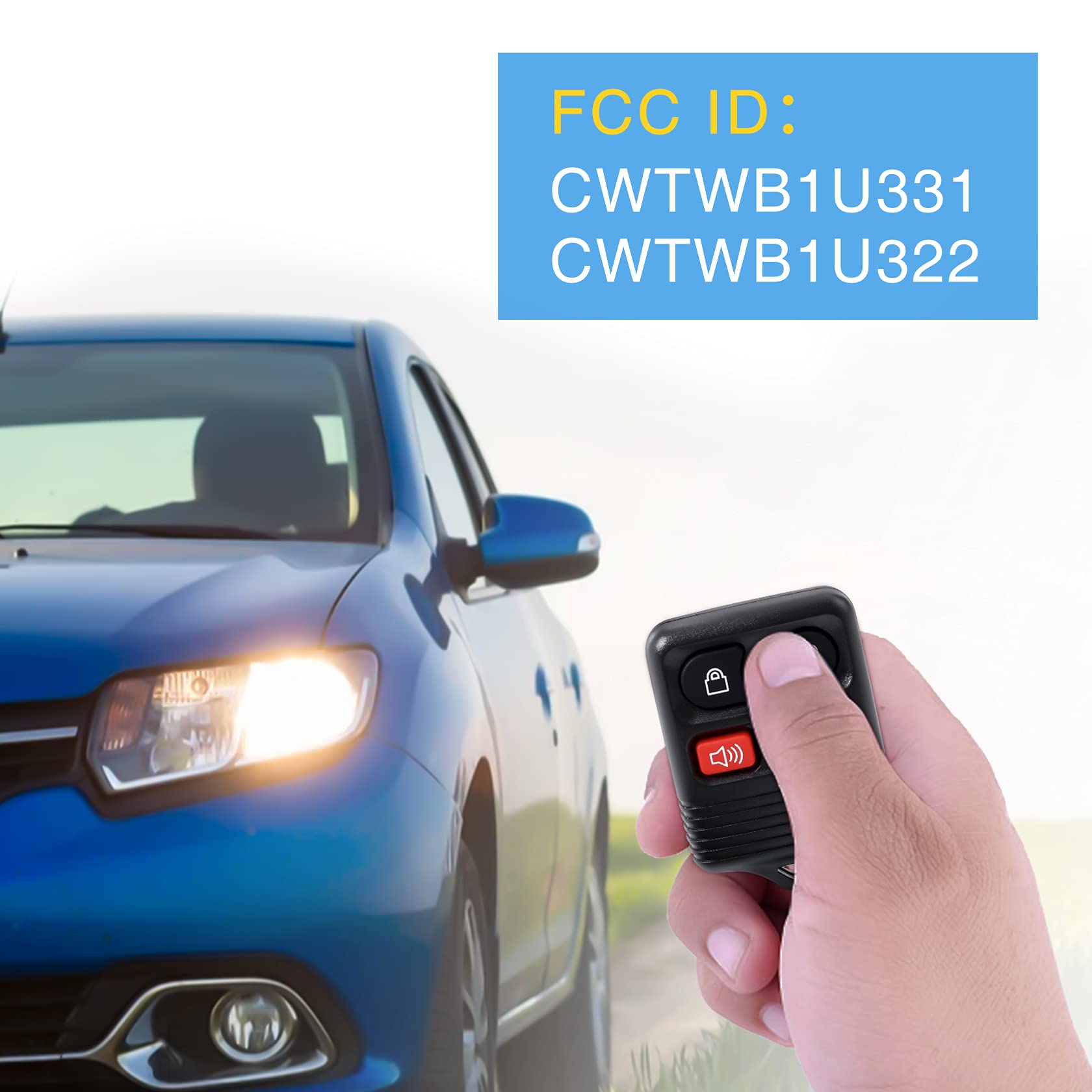 Big-Autoparts Key Fob 4 Button Keyless Entry Remote Control Key Fob Compatible With Ford Focus Explorer Mercury Lincoln Mazda Tr