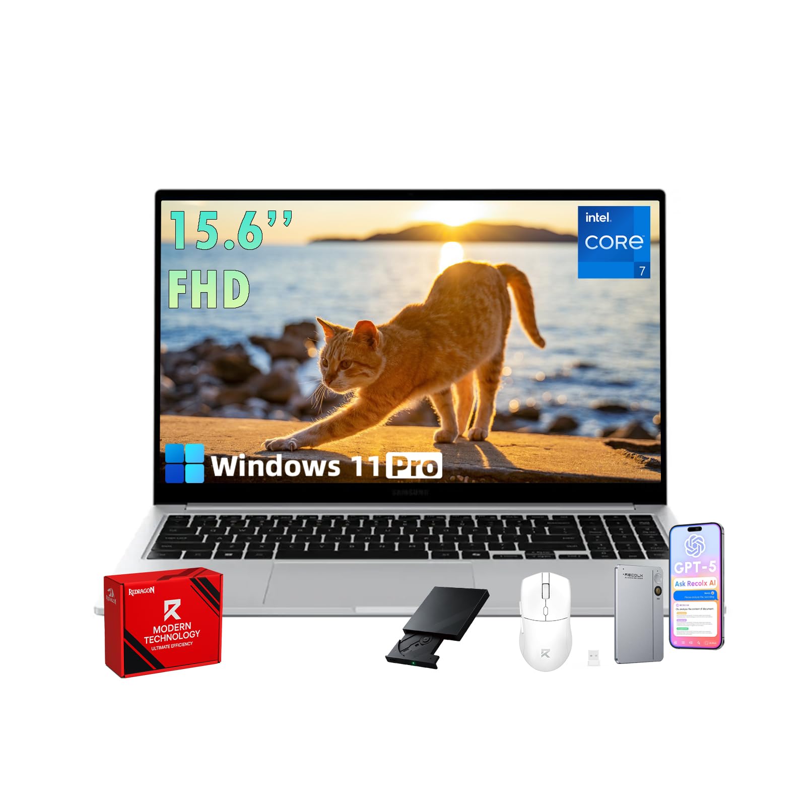 Samsung Galaxy Book4 Laptop for Business - Win 11 Pro, 15.6 FHD Display, Intel 10-Core 7, Processor 150U(up to 5.4 GHz 12 MB Sma