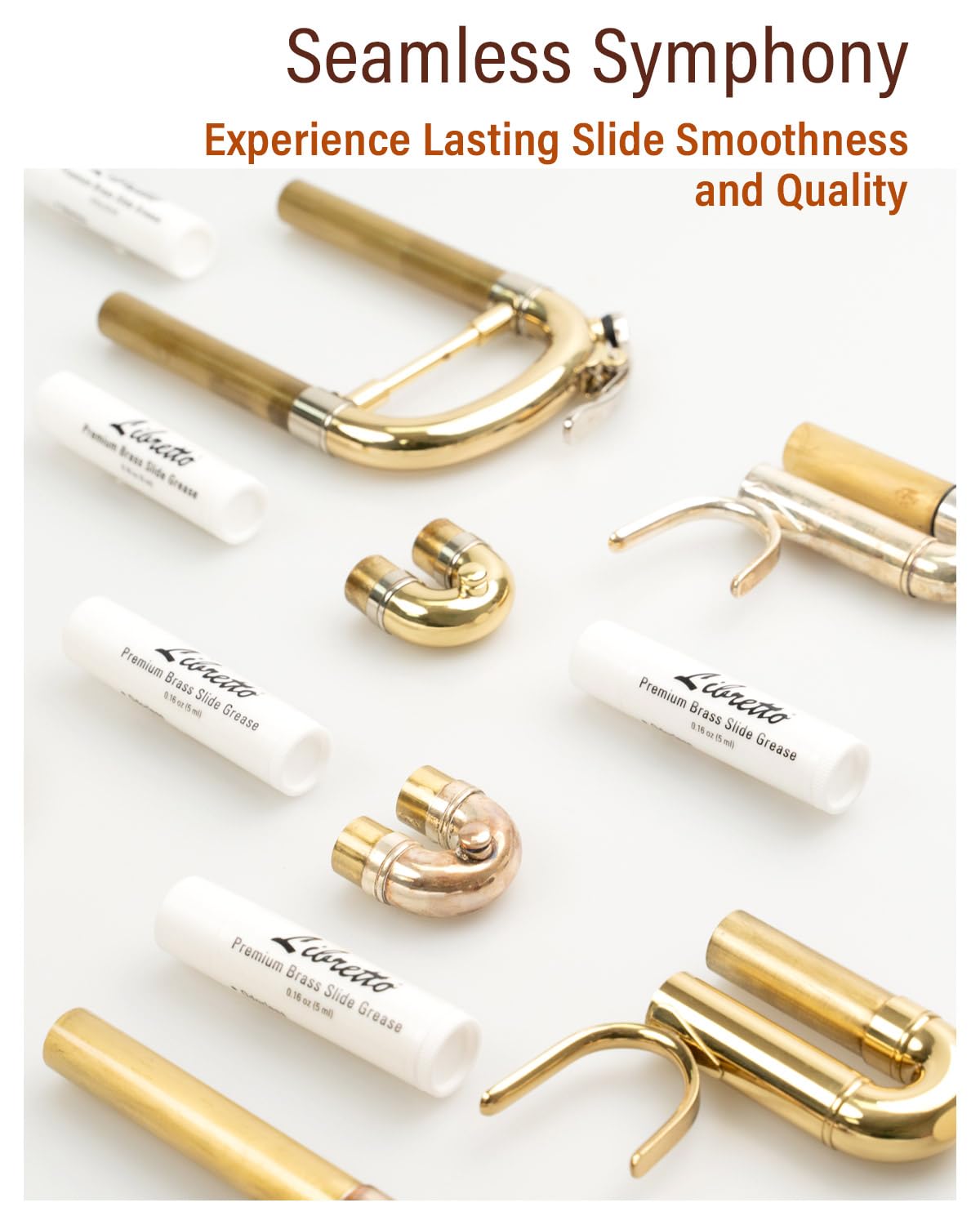 Libretto Tuning Slide Grease, Set Of 3, Odorless, Smooth, Pure, Materials From Japan, Special Blended Formula, For Trumpet, Fren