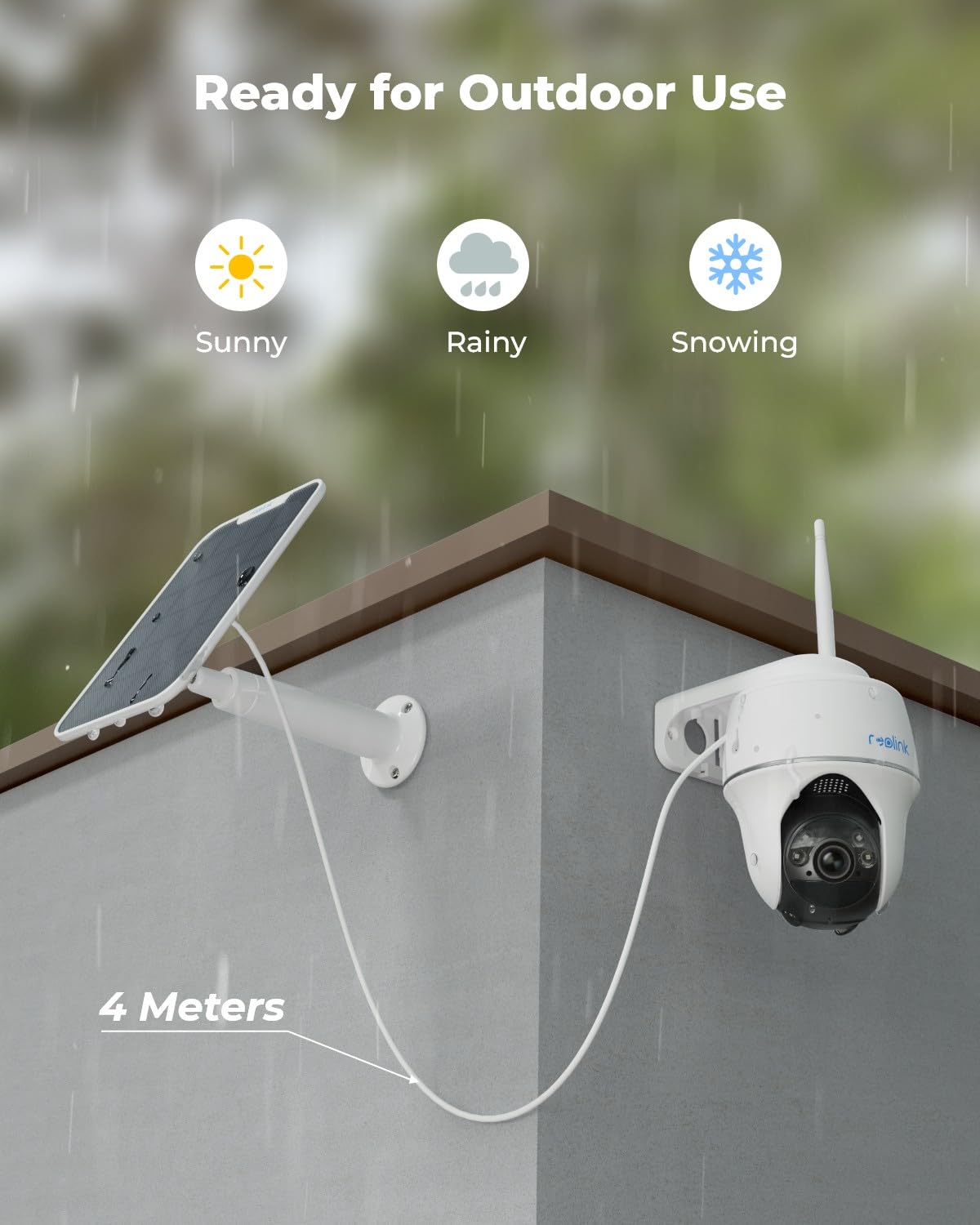 Reolink Security Camera Wireless Outdoor, Pan Tilt Solar Powered, 5Mp 2K+ Color Night Vision, 2.4/5Ghz Wifi, 2 Way Talk, Works W