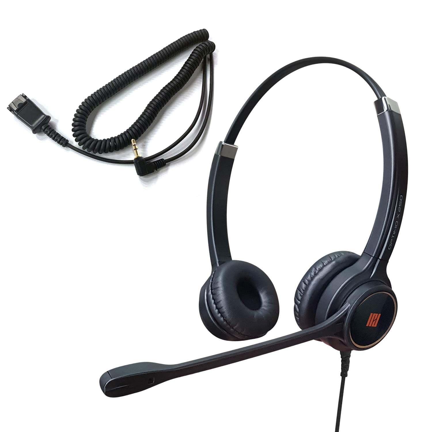 Ipd Iph 255 Phone Headset With Noise Cancelling Microphone And 2.5Mm Jack For Office And Call Center  Compatible With Ciso Spa,P