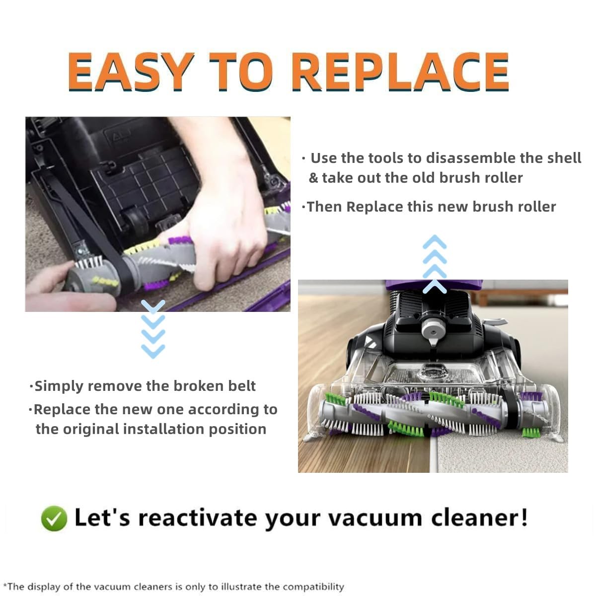 Jedeleos Brush Roller Belt For Bissell 2252 2253 2254 22543 2255 2256 2258 2259 2260 2316 1327 1333 1790 1792 1793 Powerlifter A