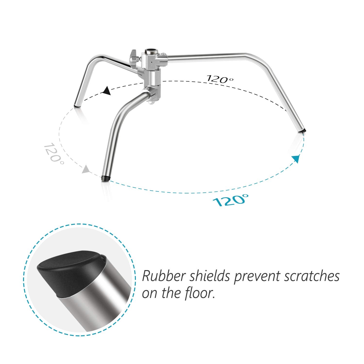 Neewer 10 Feet/3 Meters Adjustable C Stand Light Stand With 4 Feet/1.2 Meters Extension Boom Arm, 2 Pieces Grip Head And Carry B