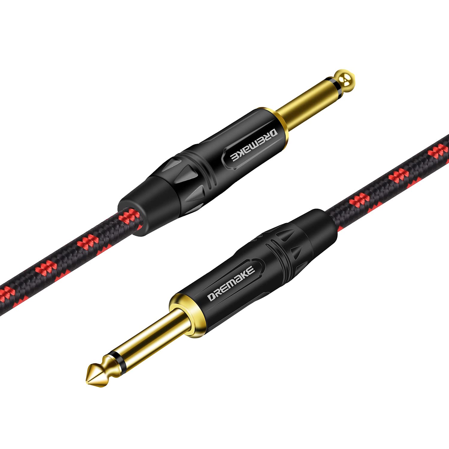 Dremake 10Ft Jack 6.35Mm Ts 1/4 Inch To 1/4 Inch Guitar Cable 6.35Mm Male To 6.35Mm Male Quarter Inch Audio Guitar Instrument Pa
