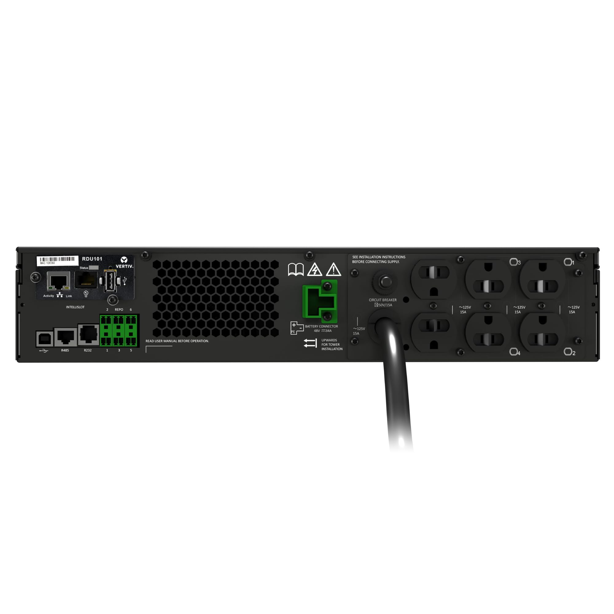 Liebert Gxt5 Ups W/Network Card   500Va/500W 120V, Online Double Conversion Rack Tower, Energy Star, Uninterruptible Power Suppl