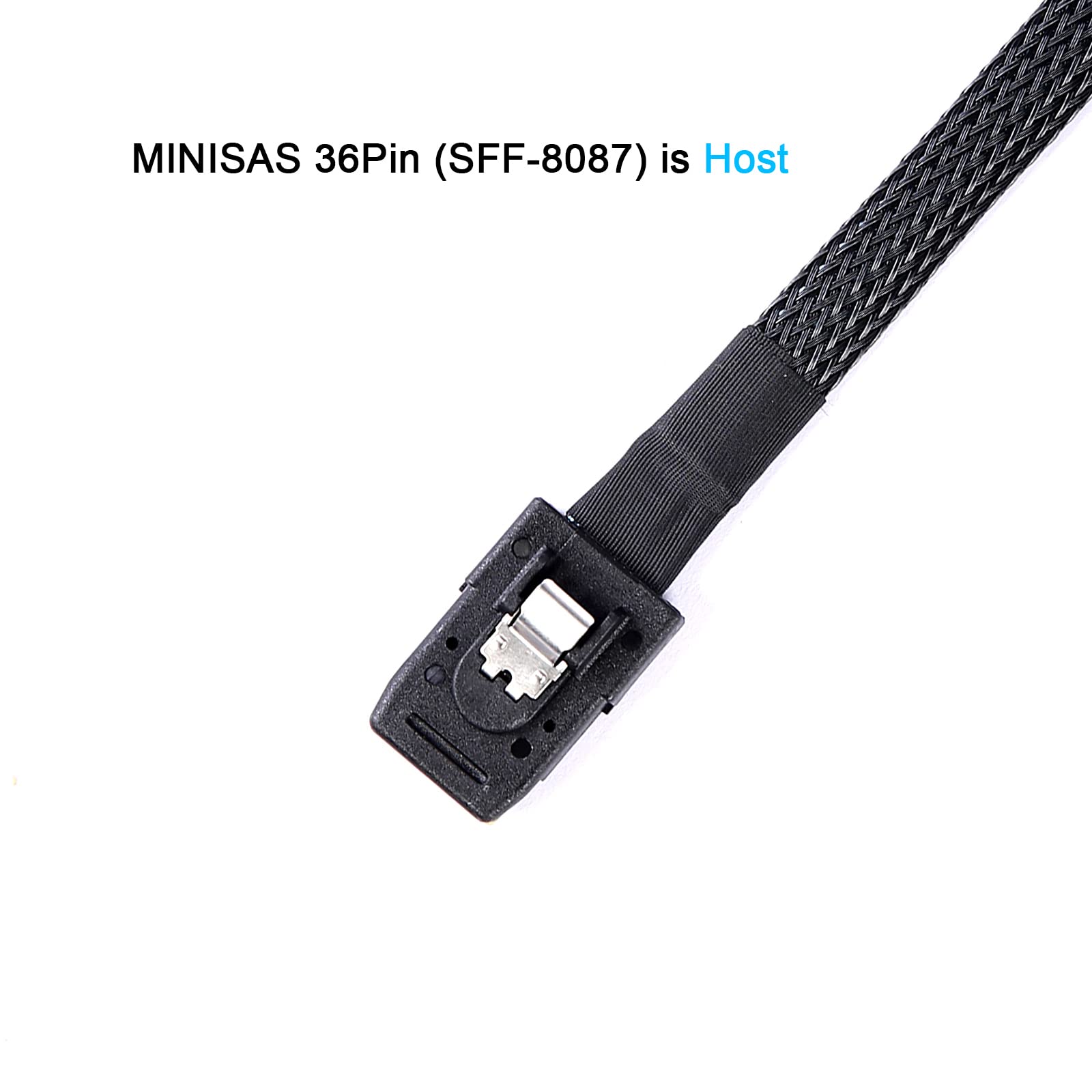 Adcaudx Mini Sas To Sas Cable: 1M Sff8087 To Sas Sff 8087 To Sff 8482 Connector 4X Sas With Sata Power Adapter Cable (3.3Ft)