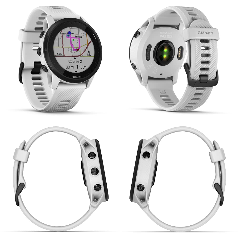 Garmin Forerunner 945 Lte Premium Gps Running/Triathlon Multisport Smartwatch With Lte Connectivity, Whitestone With Wearable4U