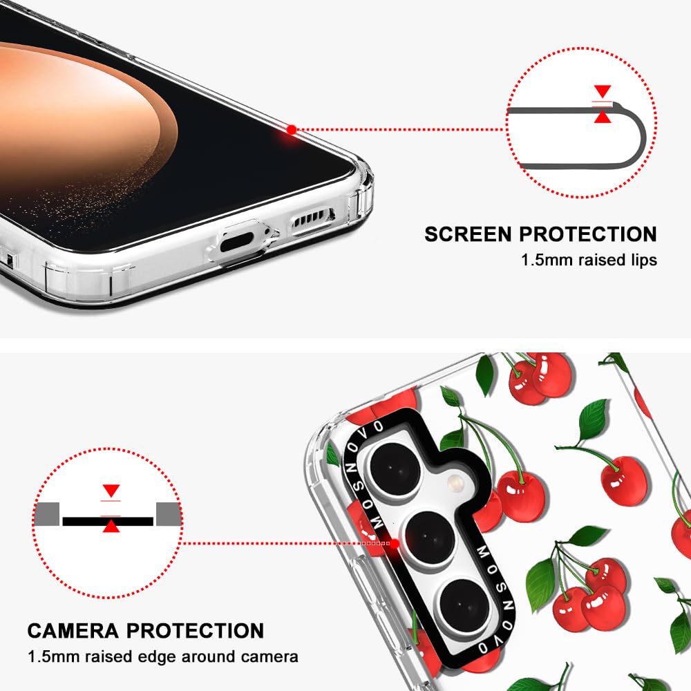 Mosnovo Case For Samsung Galaxy S23 Fe, [Buffertech 6.6Ft Military-Grade Drop Protection] [Anti Peel Off Tech] Clear Tpu Bumper