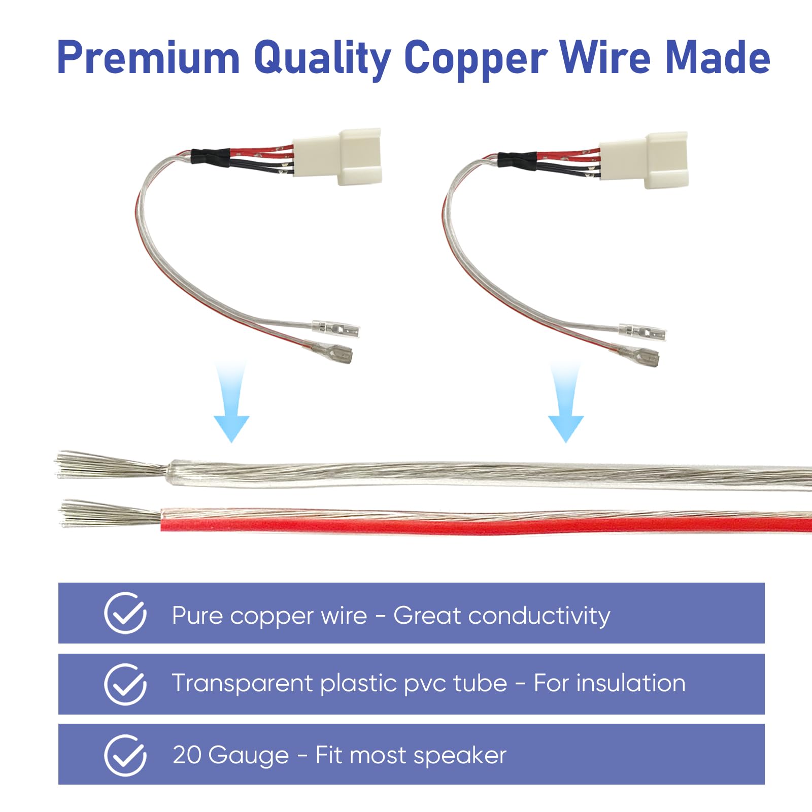 Car Dash Tweeter Speaker Wiring Harness Replacement For Toyota Corolla/Camry 2012 2020, Rav4 2015 2019, Subaru Forester/Impreza