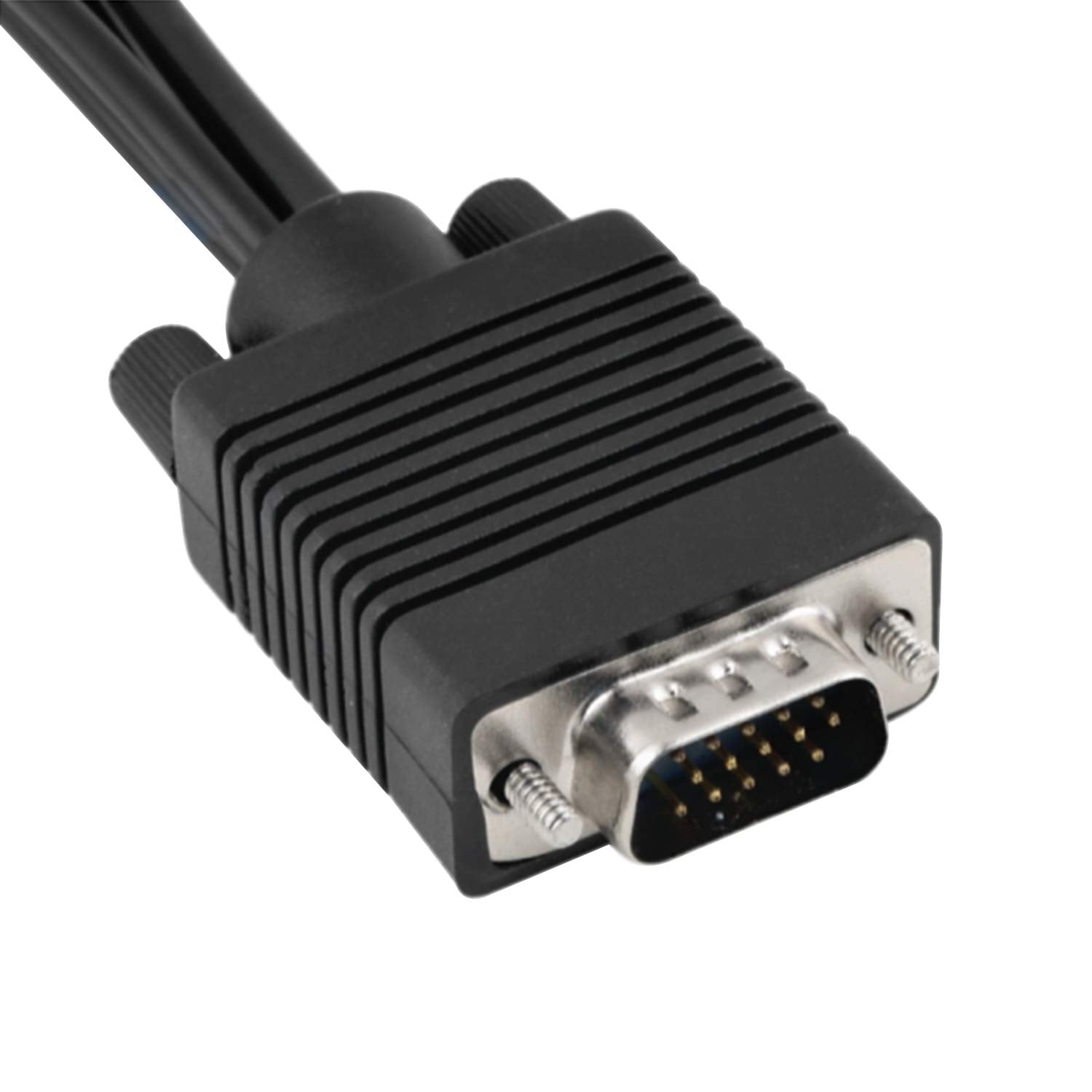 Ouou Vga To Rca Cable?2 Pack ?Vga Male To S-Video 3 Rca Jack Female Composite Av Tv Out Adapter Converter Video Cable For Tv Pc