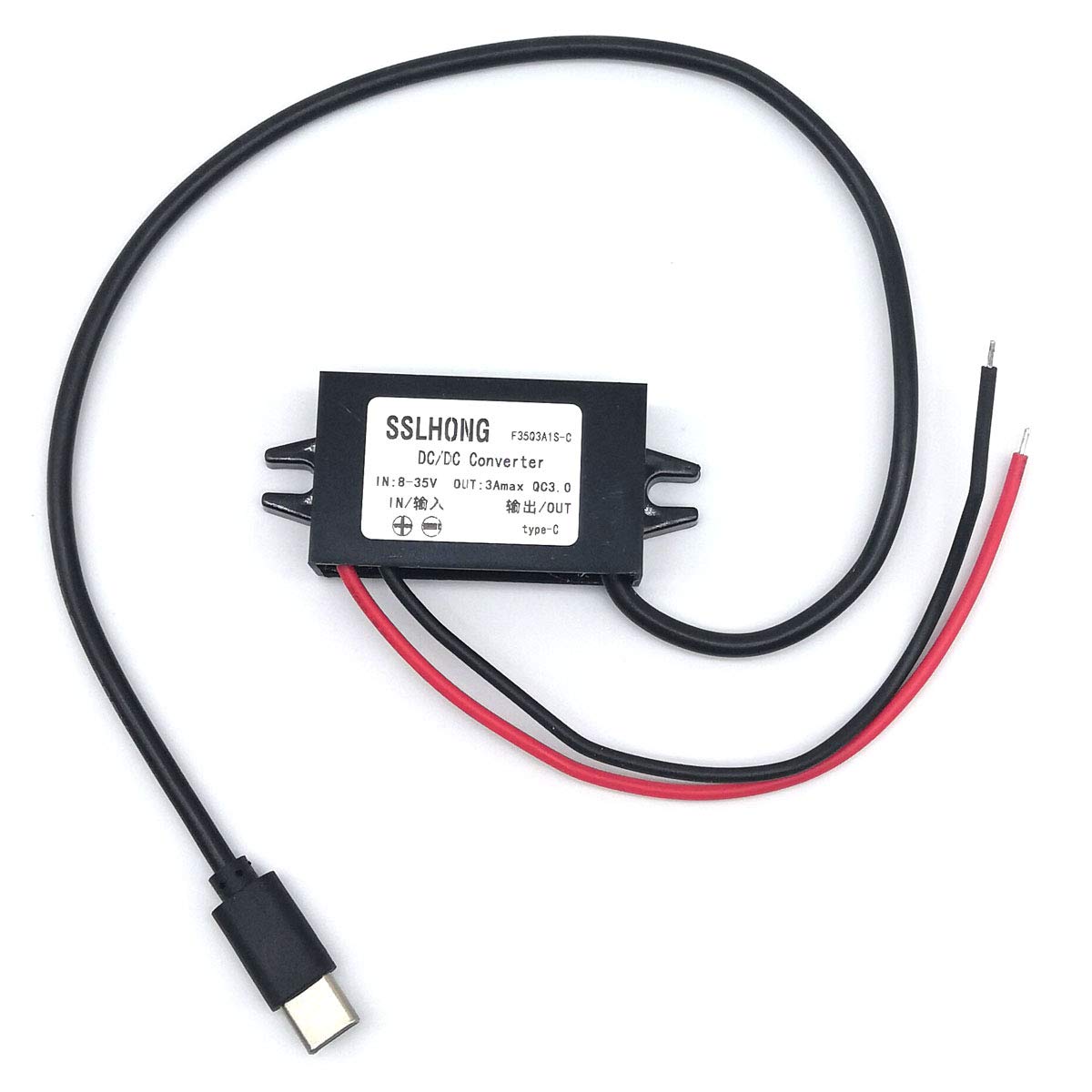 Sslhong Qc3.0 Usb C Dc Dc Converter Buck Module 8 35V 12V/24V To 5V 3A Type C Usb Output Step Down Voltage Regulator Charger