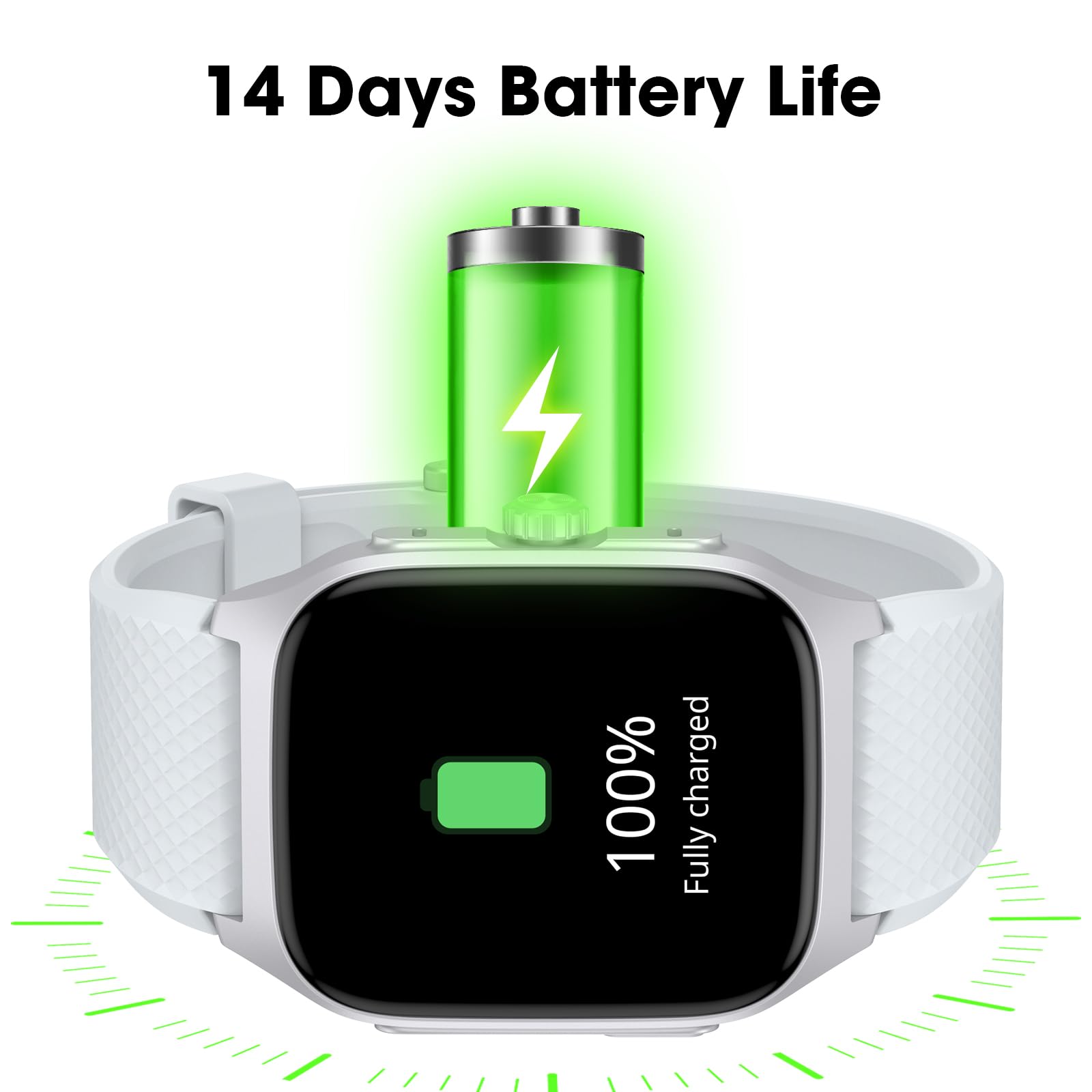 Eurans Smart Watch Classic Style For Men, Metal Watch, 14 Days Battery Heart Rate Step Counter No App/Phone Required, 10 Meters