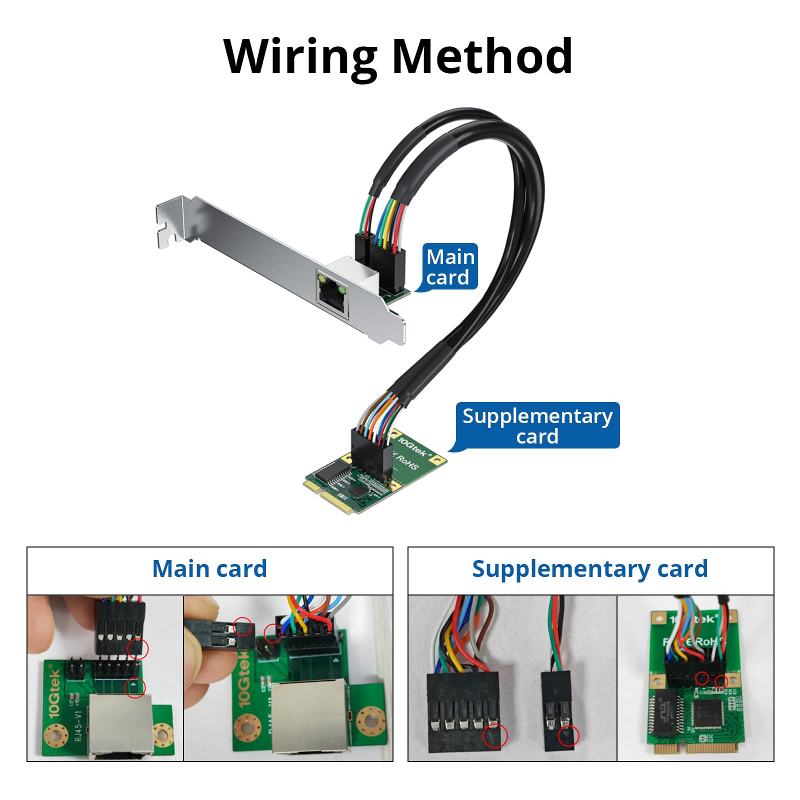 Mini Pcie Gigabit Ethernet Network Card, Single Rj45 Port, 1G Nic Compare To Intel I210At, With Led Light, 30 Cm Cable Length, E