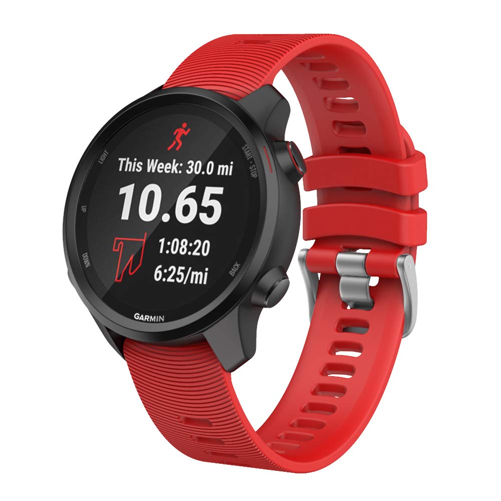 Isabake Watch Band For Garmin Forerunner 245/245 Music/Forerunner 645/645 Music,Compatible With Garmin Vivoactive 3 /Venu Sq/Viv