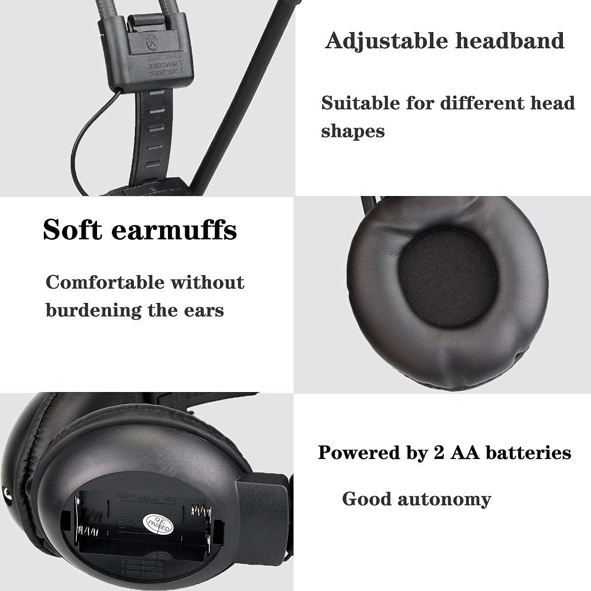 Retekess Tr101 Fm Radio Headphones, Headset For Mowing, Digital Wireless Radio For Mowing, Walking, Riding, Powered By Aa Batter