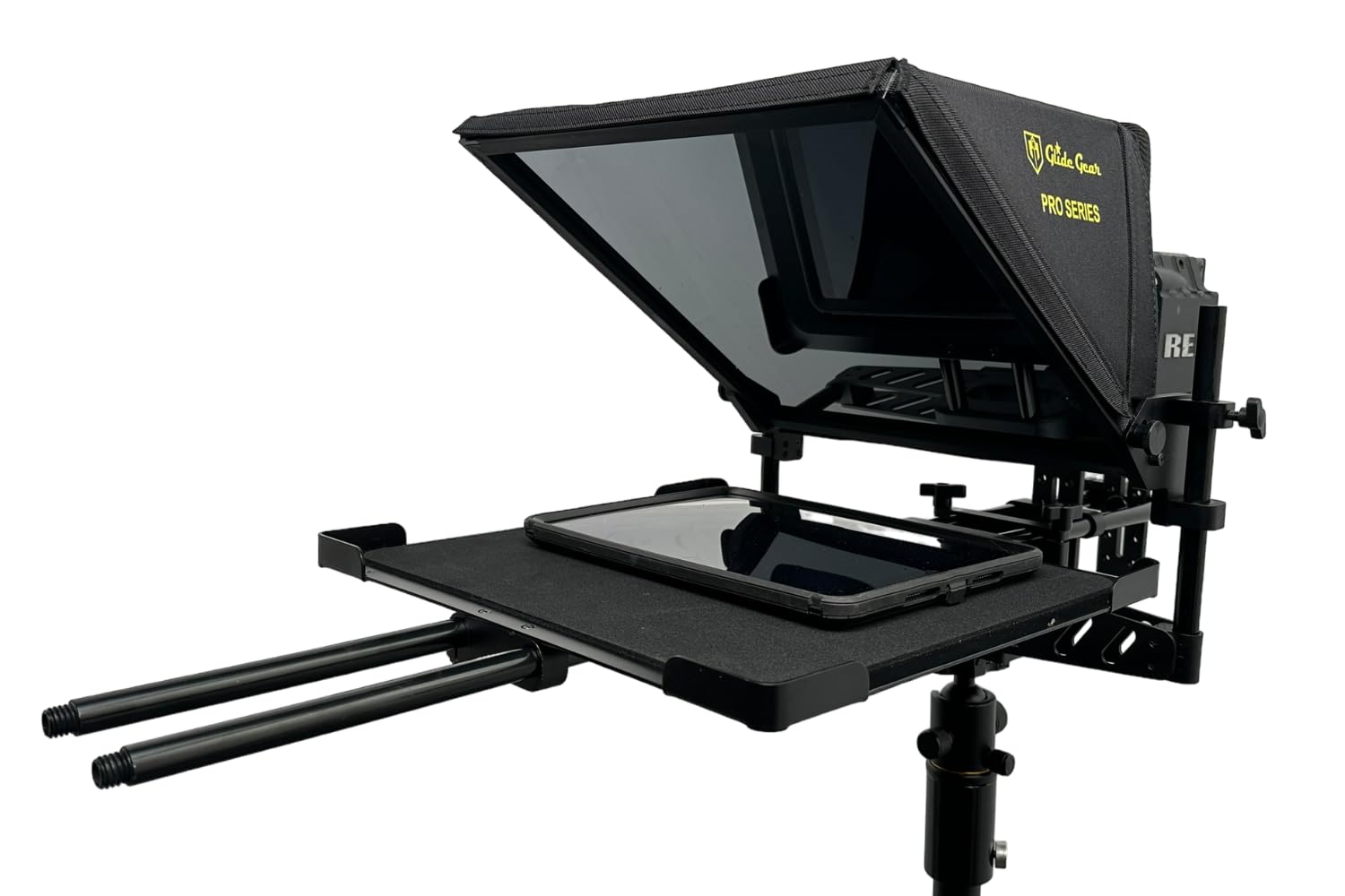 Glide Gear Tmp 1000 Teleprompter - All Camera & Smartphones, Tablets - 17 Glass, Tray, Hard Case, No Assembly