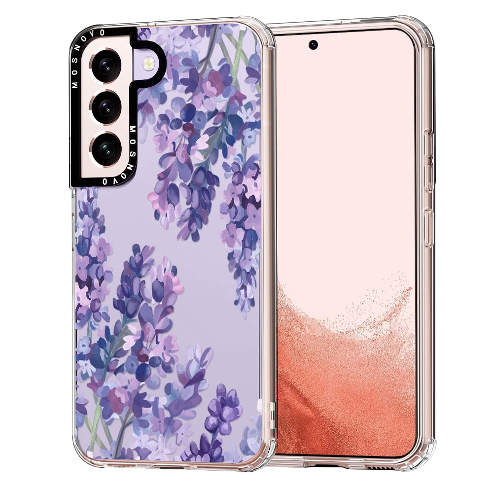 Mosnovo Case For Galaxy S22, Shockproof Tpu Bumper Slim Clear Case With Women Teen Girl Floral Flower Design For Samsung Galaxy
