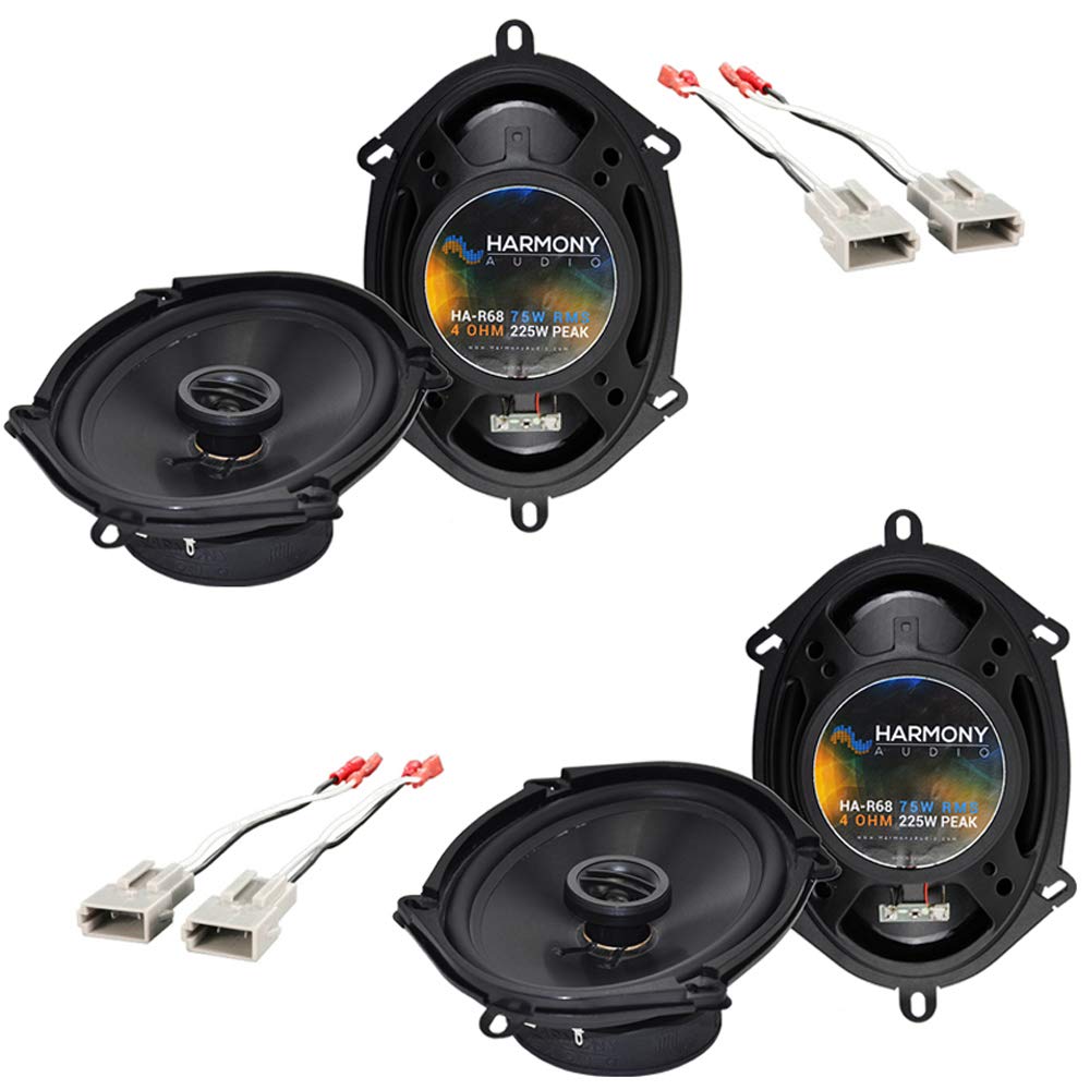 Harmony Audio Bundle Compatible with 1997-1998 Ford F-250/350/450/550/650/750 (2) HA-R68 5x7 6x8 New Factory Speaker Replacement