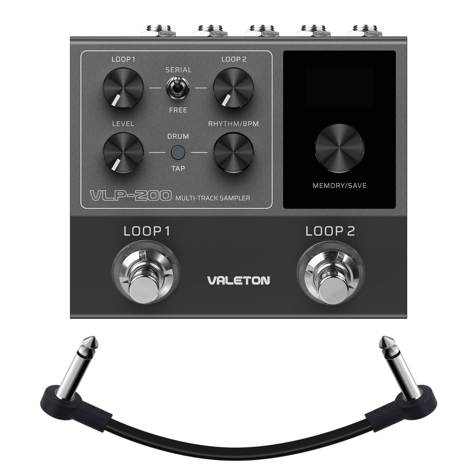 Valeton Looper Pedal Dual Track Stereo Looper For Guitar, Bass, Keyboard, Vocals Drum Machine 99 Project Storage Spaces Software