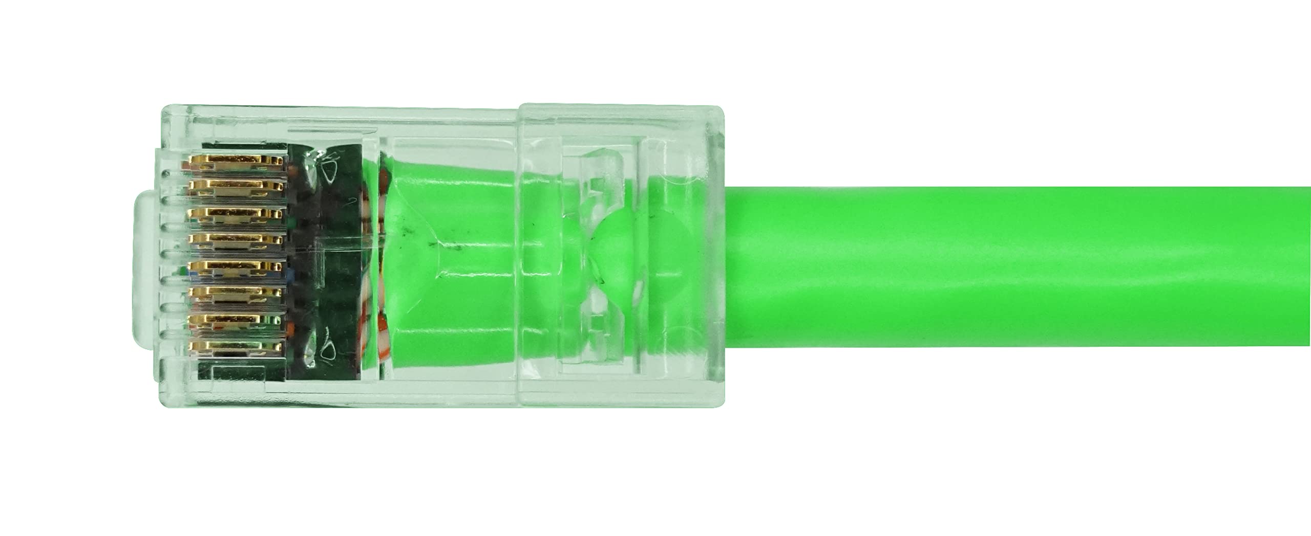 Simply45 Cat 6/6A Utp Unshielded We/Ss Rj45 Standard Modular Plug With Bar45 Load Bar For Cat6/6A   Green Tint   100 Piece Jar,