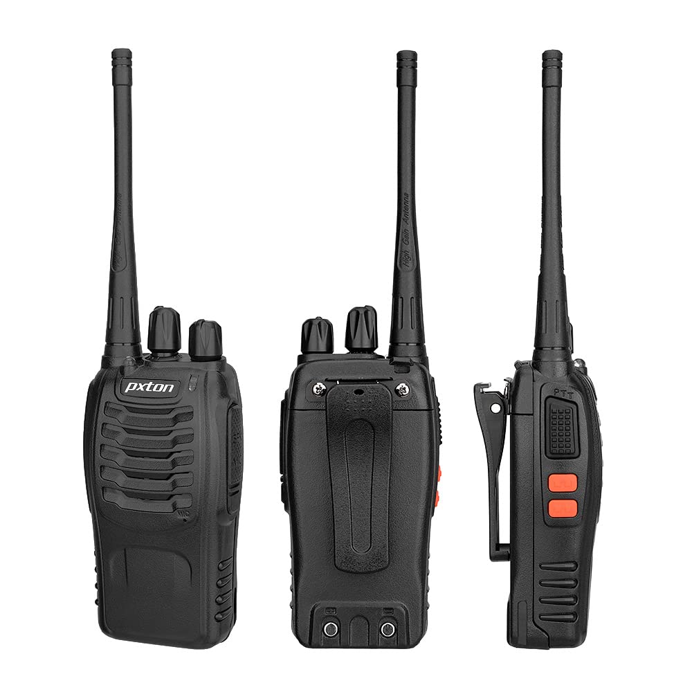 Pxton Px 8S 01 Walkie Talkies For Adults With Upgraded Headset,Handheld Portable Two Way Radios Long Range Include Rechargeable