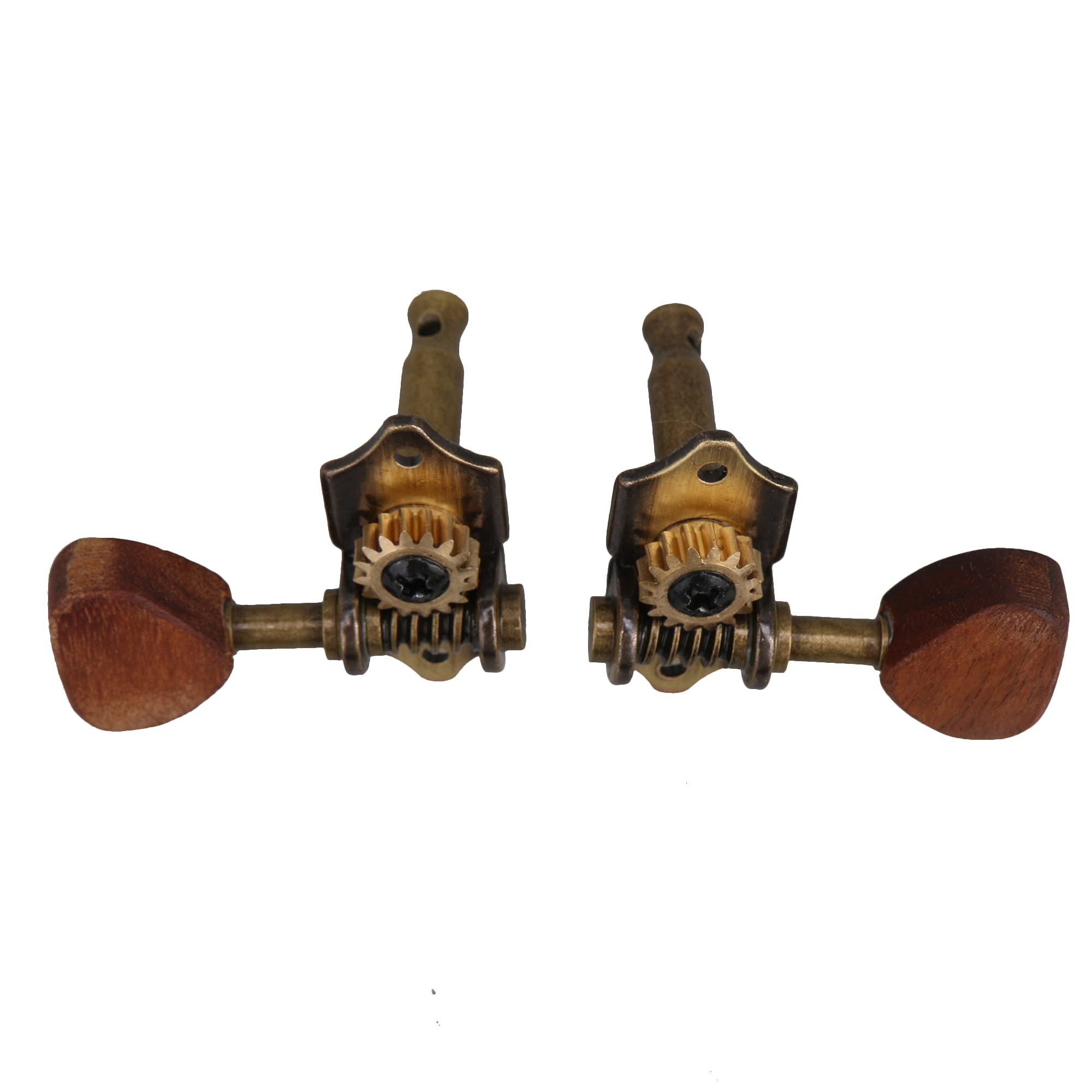 Yibuy 6X Vintage Acoustic Guitar String Tuning Pegs Guitar Tuners 3R3L Bronze Zinc Alloy