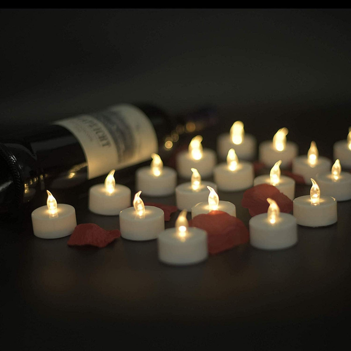 Led Tea Lights Candles- 50Pack Flameless Candles Realistic And Bright Flickering Long Lasting 200Hours For Holiday Celebration,H